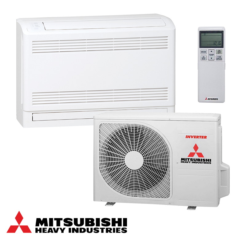 Инверторен климатик Mitsubishi Heavy Industries SRF25ZS-W + SRC25ZS-W - подово тяло, 9 000 BTU