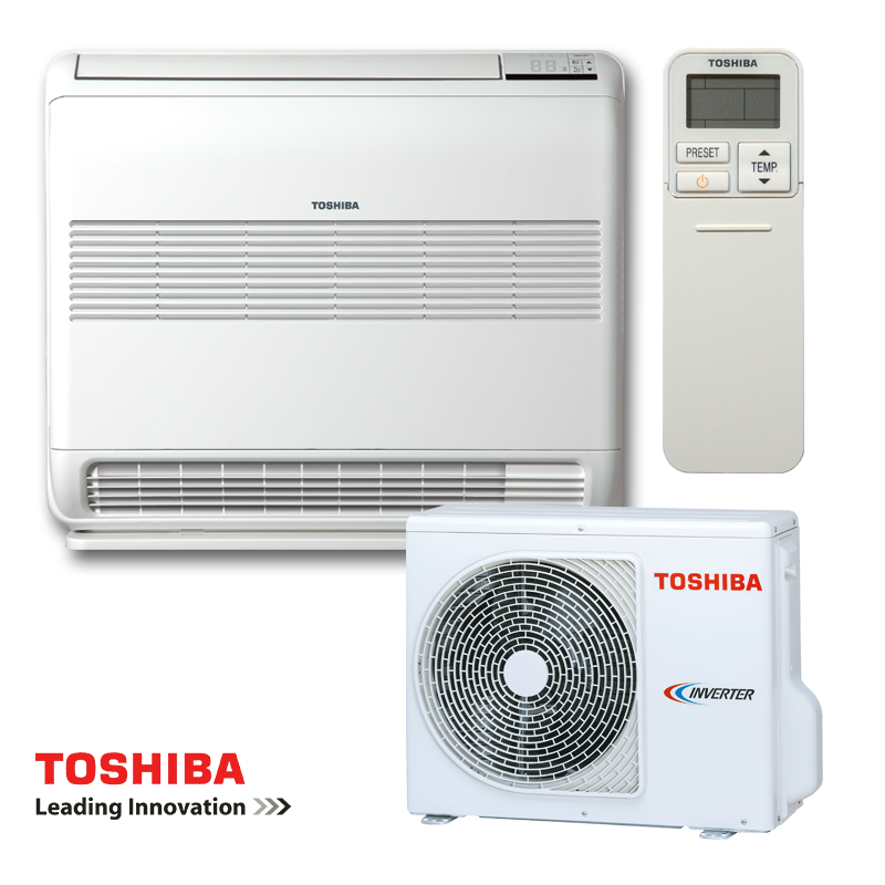 Инверторен климатик Toshiba Bi-flow RAS-B10J2FVG-E1 + RAS-10J2AVSG-E - подов тип, 10 000 BTU, изглед 2