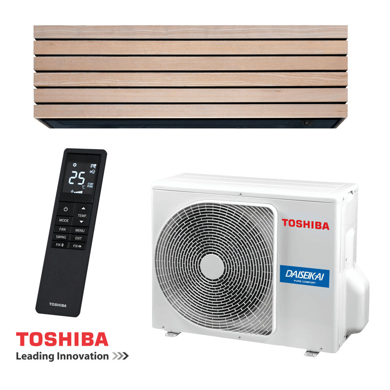Инверторен климатик Toshiba Super Daiseikai 10 WOOD RAS-B18S4KVDG-E / RAS-18S4AVPG-E, 18 000 BTU